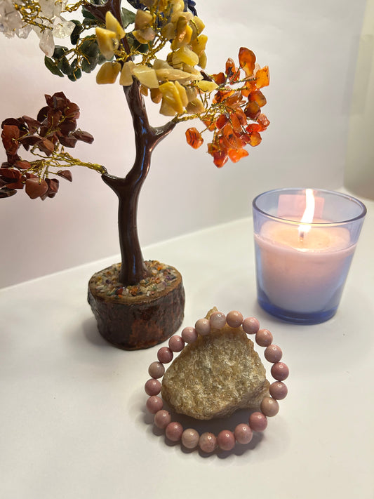 Rhodochrosite Crystal Bracelet