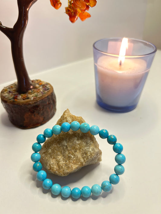 Blue Turquoise (Firoza) Crystal Bracelet