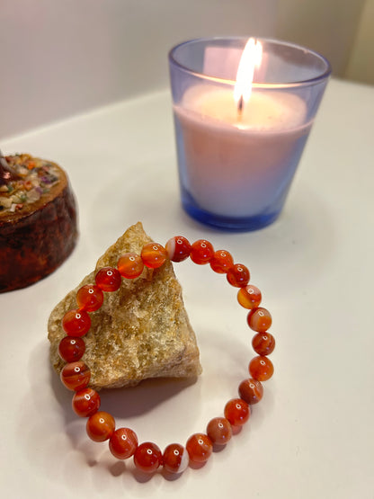 Red Carnelian Crystal Bracelet