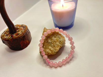 Rose Quartz Crystal Bracelet