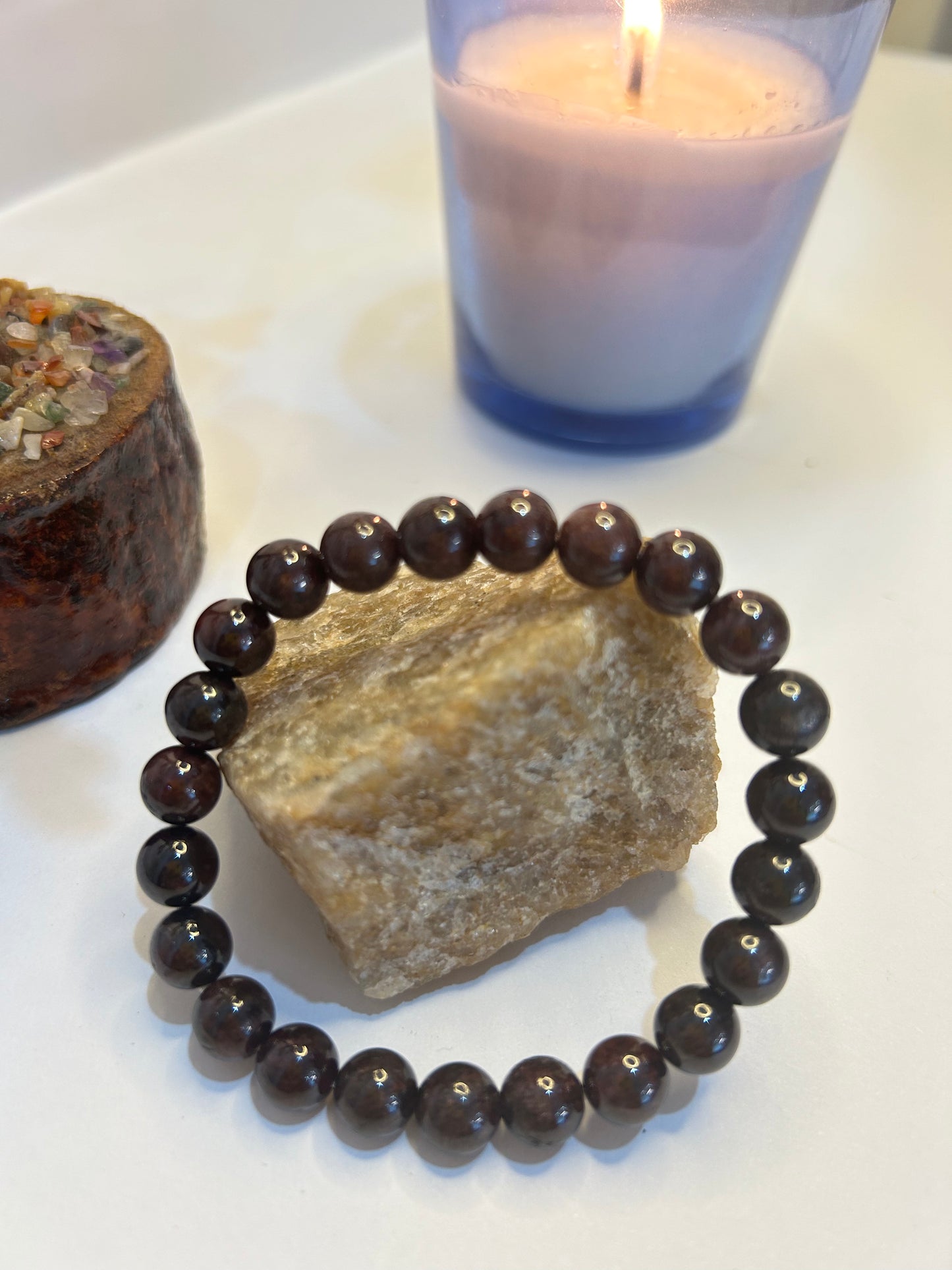 Red Garnet Crystal Bracelet