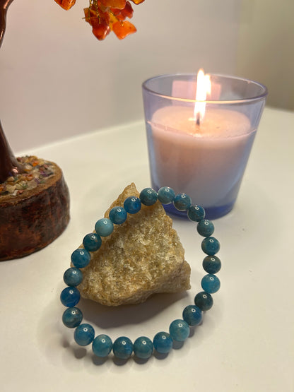 Blue Apatite Crystal Bracelet