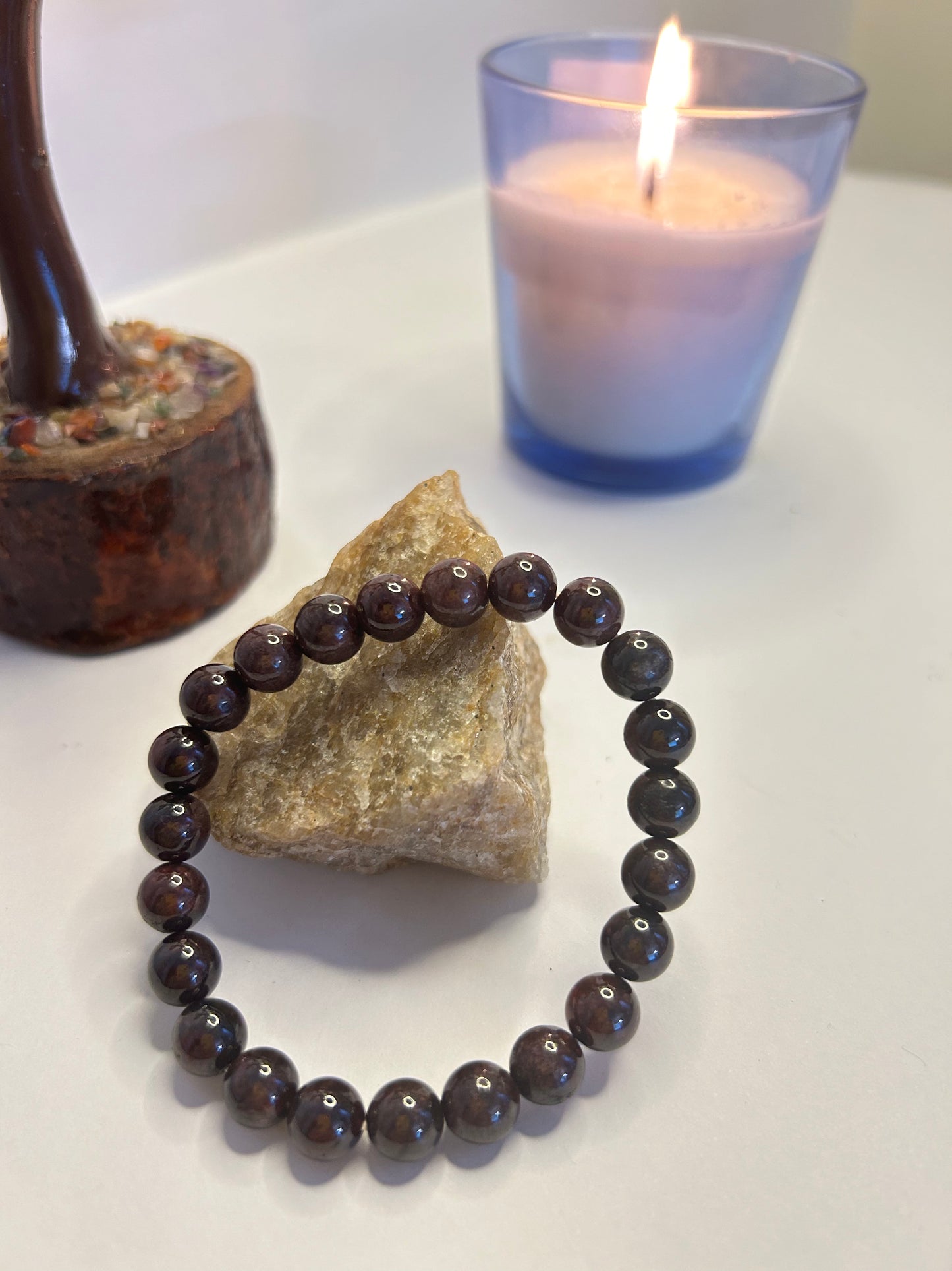 Red Garnet Crystal Bracelet