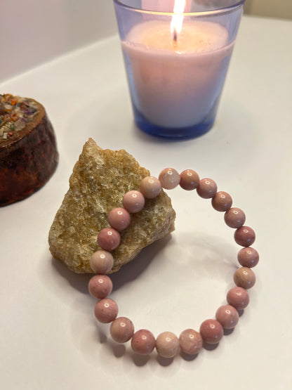 Rhodochrosite Crystal Bracelet