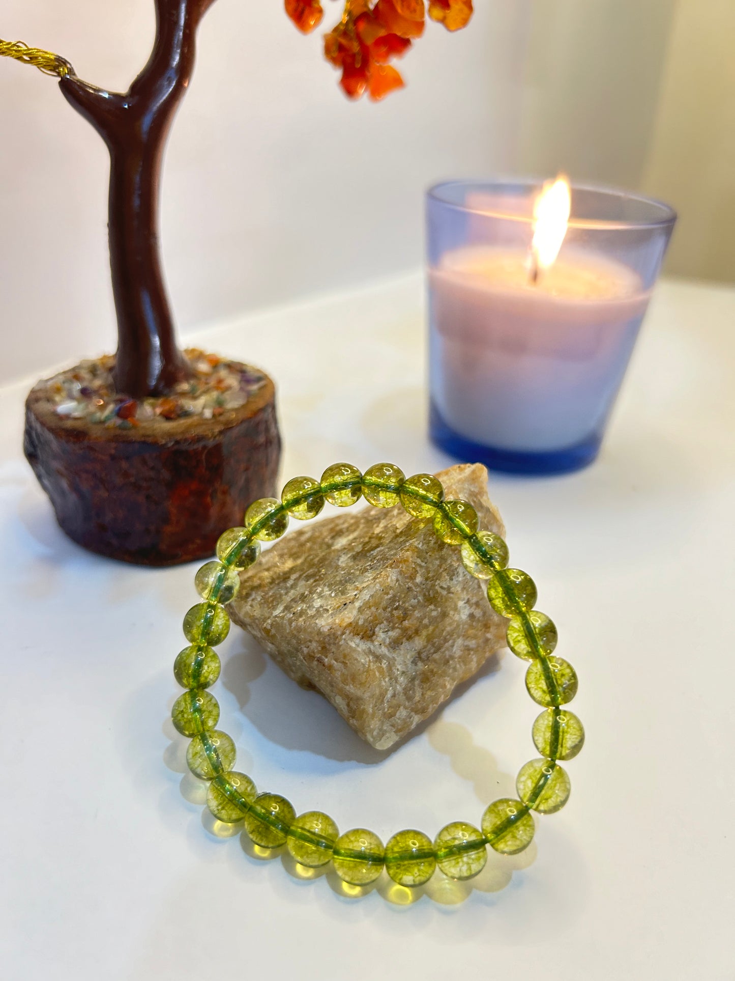 Peridot Crystal Bracelet